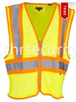 Men's Green Hi Vis Mile Marker Mesh Safety Vest (1)